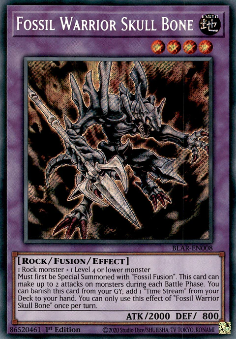 Fossil Warrior Skull Bone - BLAR-EN008 - Secret Rare