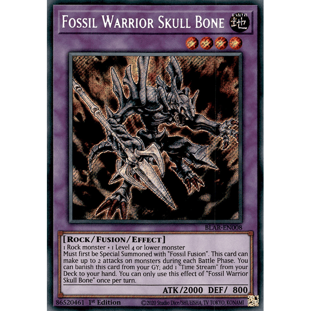 Fossil Warrior Skull Bone - BLAR-EN008 - Secret Rare