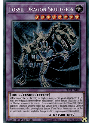 Fossil Dragon Skullgios - BLAR-EN009 - Secret Rare