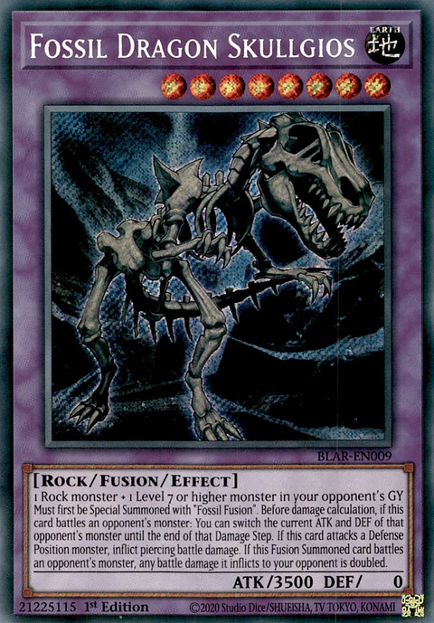 Fossil Dragon Skullgios - BLAR-EN009 - Secret Rare