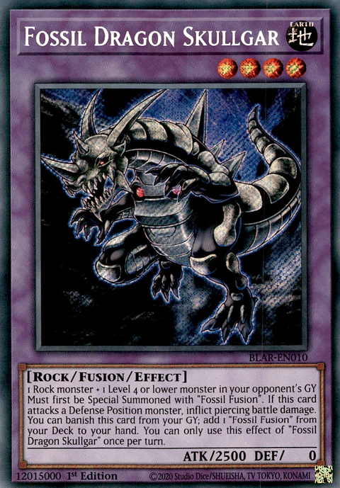 Fossil Dragon Skullgar - BLAR-EN010 - Secret Rare