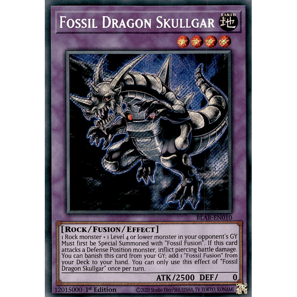 Fossil Dragon Skullgar - BLAR-EN010 - Secret Rare