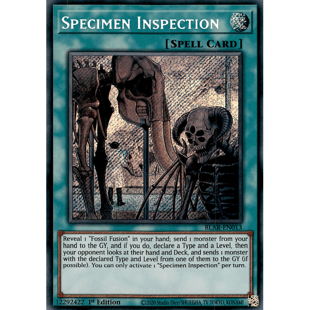 Specimen Inspection - BLAR-EN013 - Secret Rare