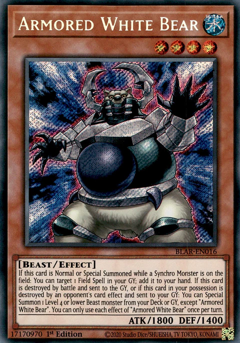 Armored White Bear - BLAR-EN016 - Secret Rare
