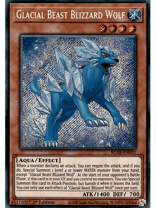 Glacial Beast Blizzard Wolf - BLAR-EN031 - Secret Rare