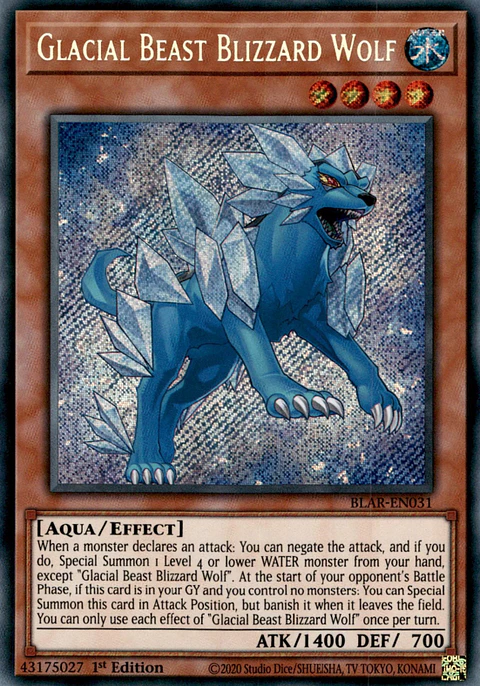 Glacial Beast Blizzard Wolf - BLAR-EN031 - Secret Rare