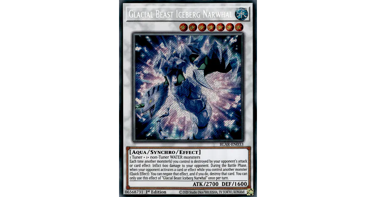 Glacial Beast Iceberg Narwhal - BLAR-EN033 - Secret Rare - 1ª Edición