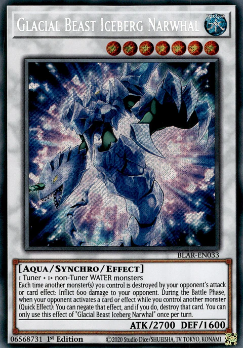 Glacial Beast Iceberg Narwhal - BLAR-EN033 - Secret Rare