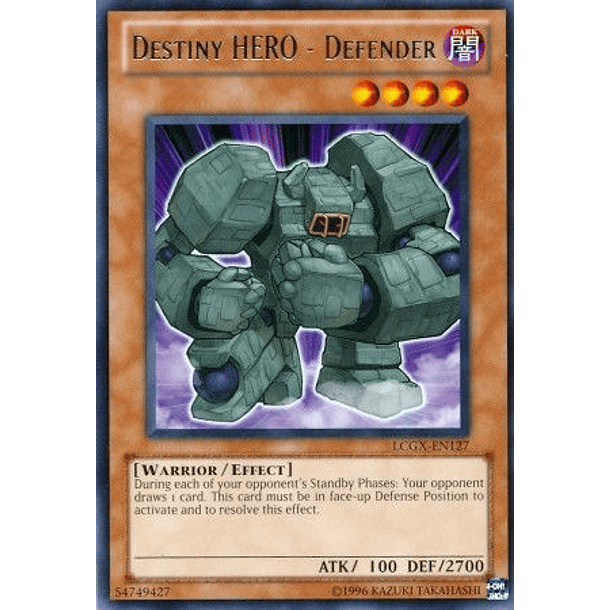 Destiny Hero - Defender - LCGX-EN127 - Rare