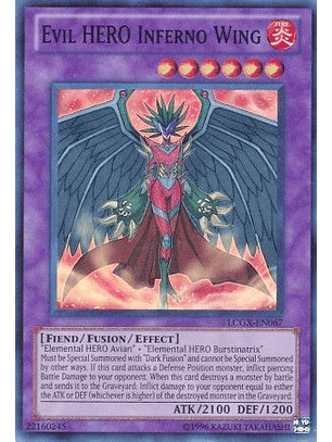 Evil Hero Inferno Wing - LCGX-EN067 - Super Rare