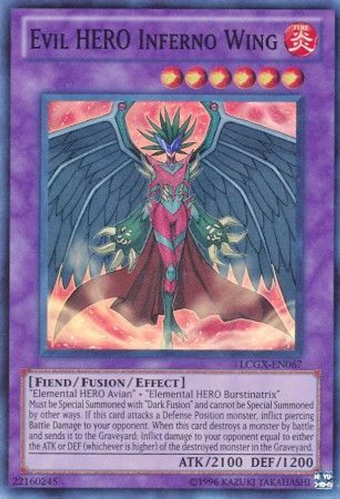 Evil Hero Inferno Wing - LCGX-EN067 - Super Rare