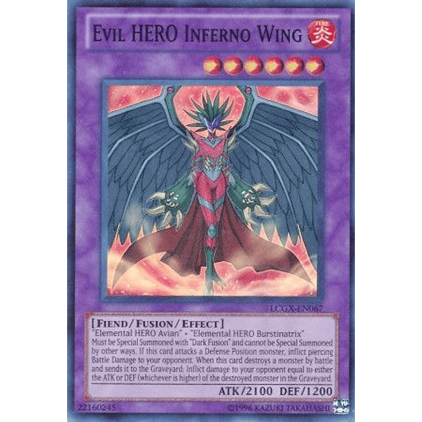 Evil Hero Inferno Wing - LCGX-EN067 - Super Rare