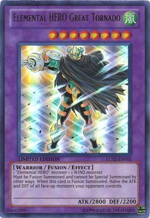 Elemental Hero Great Tornado - LC02-EN010 - Ultra Rare