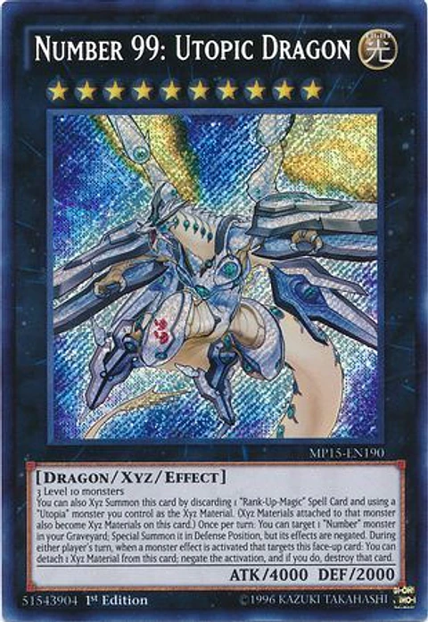 Number 99: Utopic Dragon - MP15-EN190 - Secret Rare 