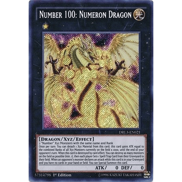 Number 100: Numeron Dragon - DRL3-EN021 - Secret Rare