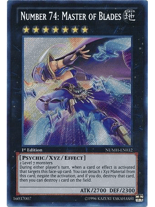 Number 74: Master of Blades - NUMH-EN032 - Secret Rare