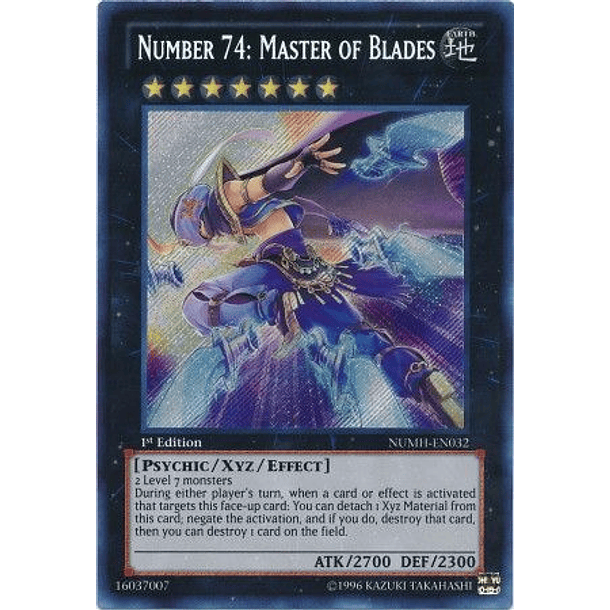 Number 74: Master of Blades - NUMH-EN032 - Secret Rare
