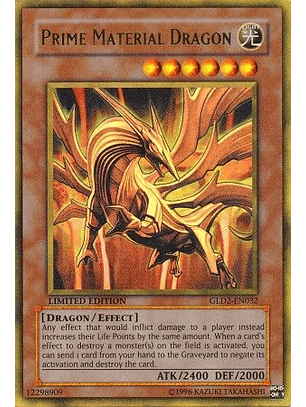 Prime Material Dragon - GLD2-EN032 - Gold Rare 