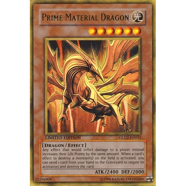 Prime Material Dragon - GLD2-EN032 - Gold Rare 