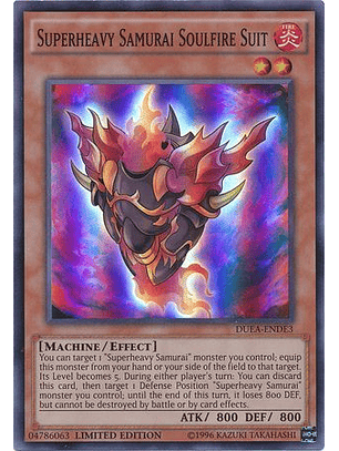 Superheavy Samurai Soulfire Suit - DUEA-ENDE3 - Super Rare Limited Edition