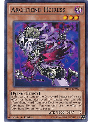 Archfiend Heiress - MP14-EN082 - Rare 