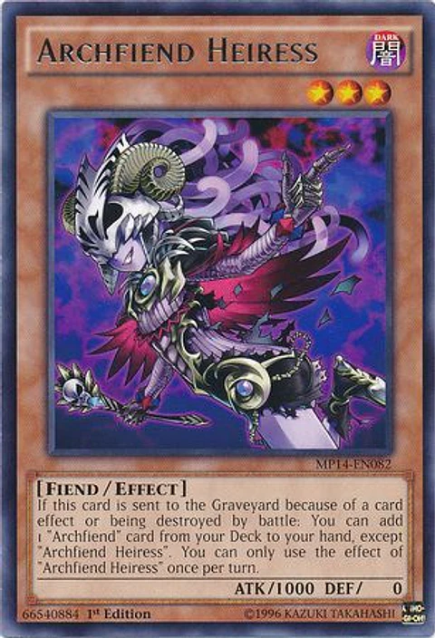 Archfiend Heiress - MP14-EN082 - Rare 
