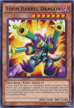 Toon Barrel Dragon - MP16-EN132 - Rare  1