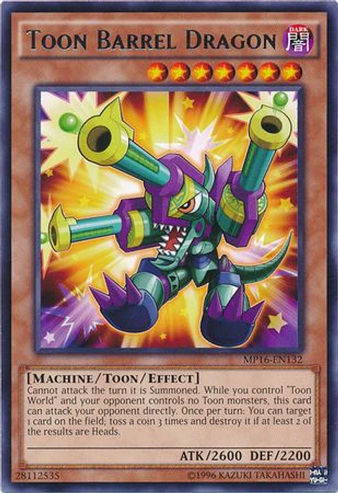 Toon Barrel Dragon - MP16-EN132 - Rare 
