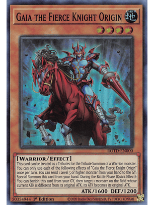 Gaia the Fierce Knight Origin - ROTD-EN000 - Super Rare
