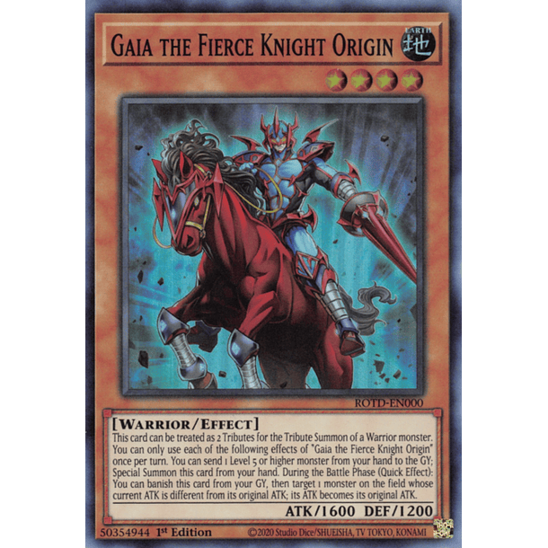 Gaia the Fierce Knight Origin - ROTD-EN000 - Super Rare