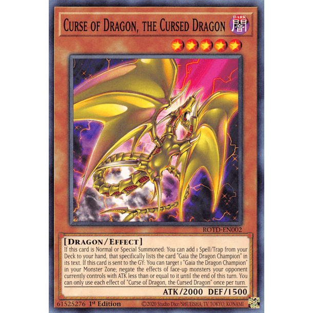 Curse of Dragon, the Cursed Dragon - ROTD-EN002 - Common