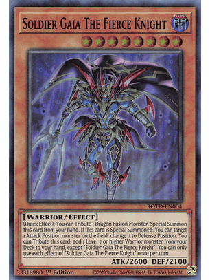 Soldier Gaia The Fierce Knight - ROTD-EN004 - Super Rare