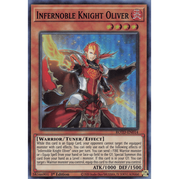 Infernoble Knight Oliver - ROTD-EN014 - Super Rare