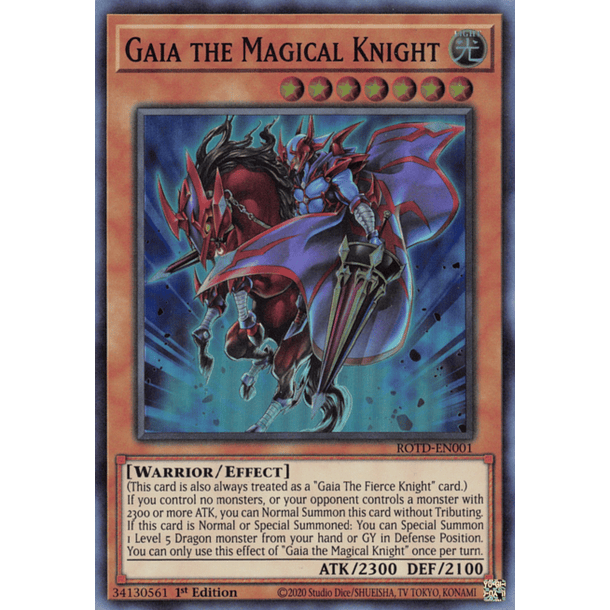 Gaia the Magical Knight - ROTD-EN001 - Super Rare