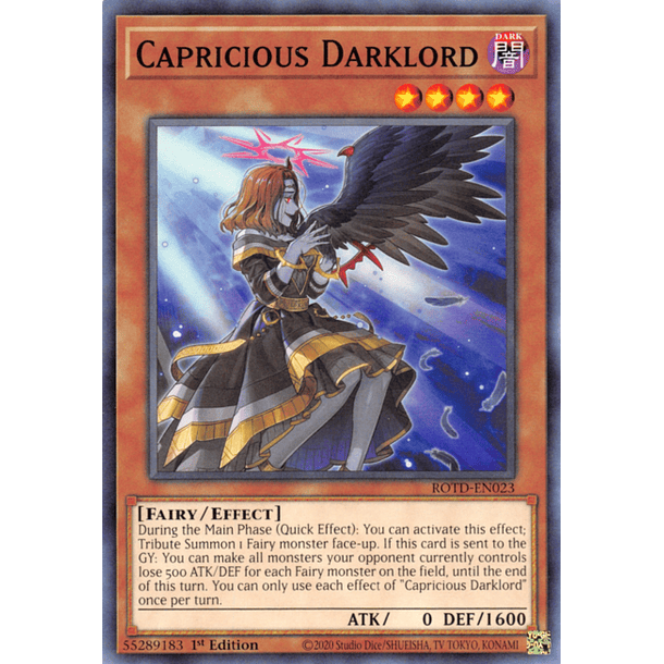Capricious Darklord - ROTD-EN023 - Common 