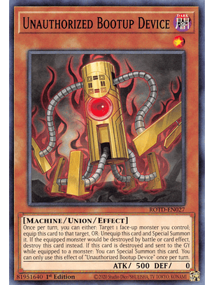 Unauthorized Bootup Device - ROTD-EN027 - Common 