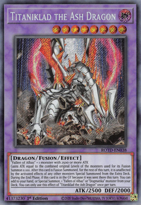 Titaniklad the Ash Dragon - ROTD-EN038 - Secret Rare