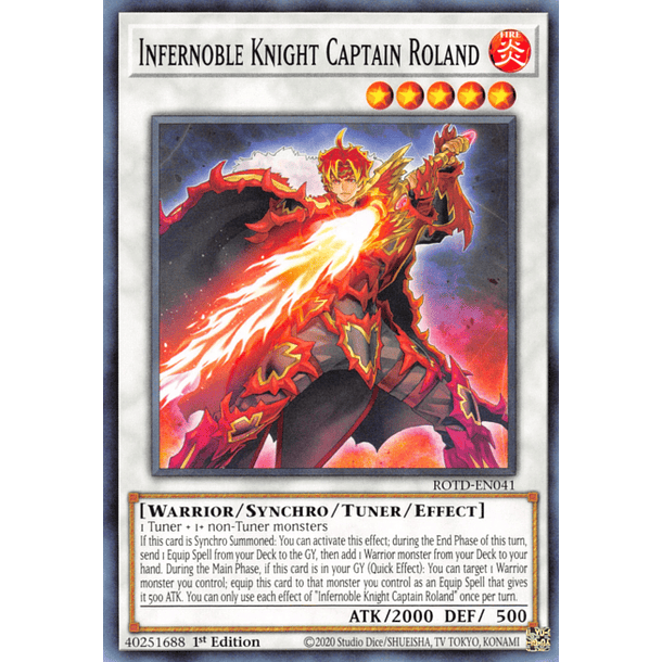 Infernoble Knight Captain Roland - ROTD-EN041 - Common 