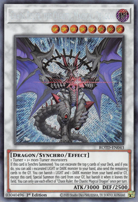 Chaos Ruler, the Chaotic Magical Dragon - ROTD-EN043 - Secret Rare