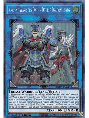 Ancient Warriors Oath - Double Dragon Lords - ROTD-EN048 - Super Rare