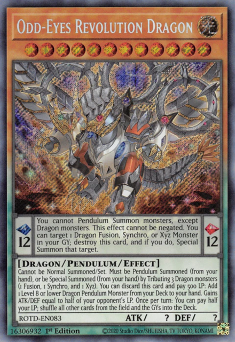 Odd-Eyes Revolution Dragon - ROTD-EN083 - Secret Rare