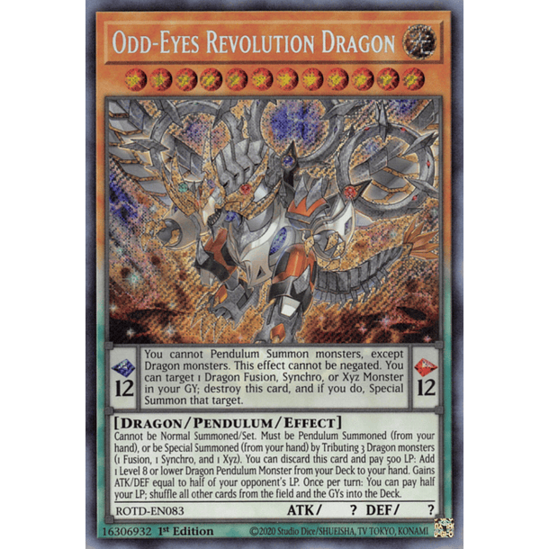 Odd-Eyes Revolution Dragon - ROTD-EN083 - Secret Rare