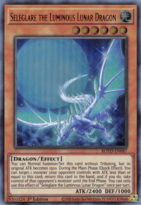 Seleglare the Luminous Lunar Dragon - ROTD-EN087 - Ultra Rare
