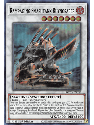 Rampaging Smashtank Rhynosaber - ROTD-EN093 - Super Rare