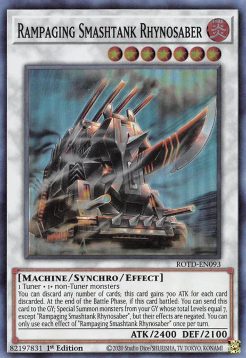 Rampaging Smashtank Rhynosaber - ROTD-EN093 - Super Rare