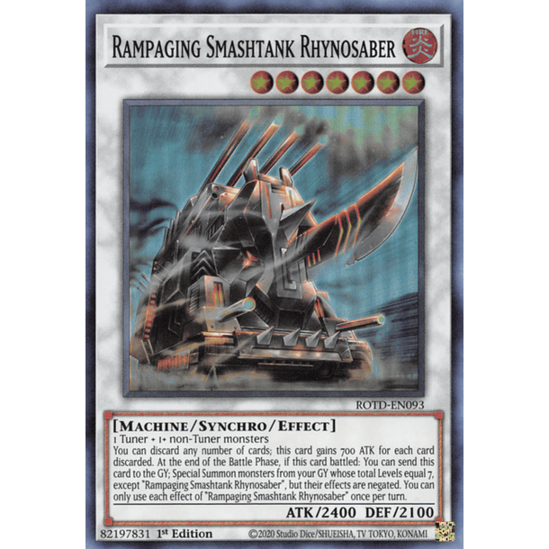 Rampaging Smashtank Rhynosaber - ROTD-EN093 - Super Rare