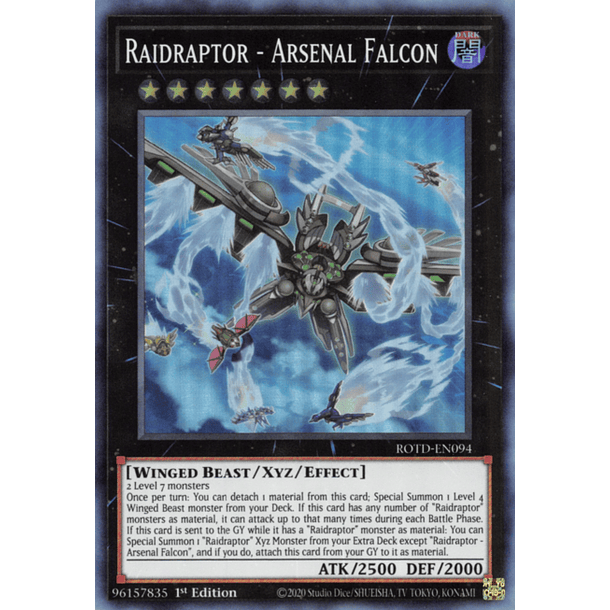 Raidraptor - Arsenal Falcon - ROTD-EN094 - Super Rare