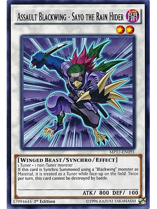 Assault Blackwing - Sayo the Rain Hider - MP17-EN095 - Rare