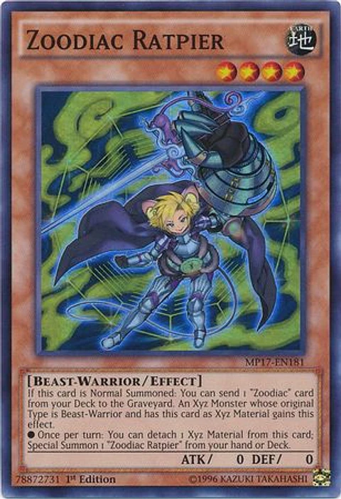 Zoodiac Ratpier - MP17-EN181 - Super Rare