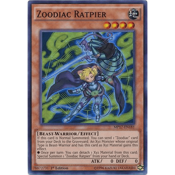 Zoodiac Ratpier - MP17-EN181 - Super Rare